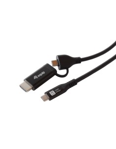 Equip 128437 cavo e adattatore video 3 m USB tipo-C HDMI + USB Type-C Nero