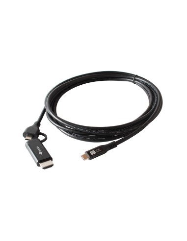 Equip 128437 cavo e adattatore video 3 m USB tipo-C HDMI + USB Type-C Nero