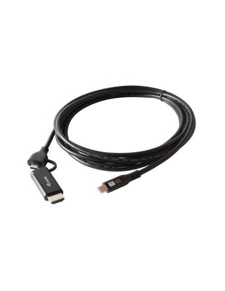 Equip 128437 cavo e adattatore video 3 m USB tipo-C HDMI + USB Type-C Nero