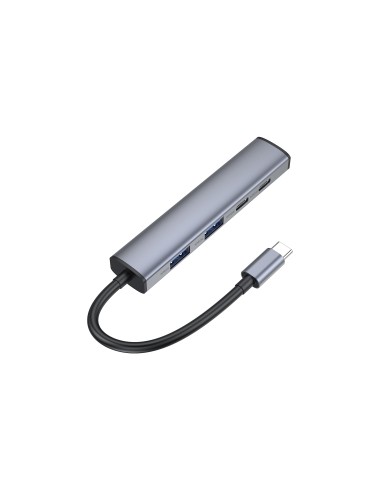 Conceptronic HUBBIES22G hub di interfaccia USB 3.2 Gen 1 (3.1 Gen 1) Type-C 5000 Mbit s Grigio