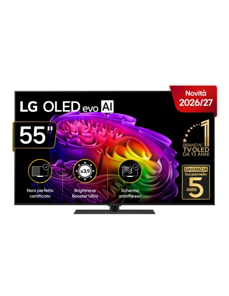 LG OLED evo AI 55'' Serie G6S OLED55G66LS, 4K, Hyper Radiant Color, Processore α11 Gen3, VRR 165Hz,G-Sync, SMART TV 2026