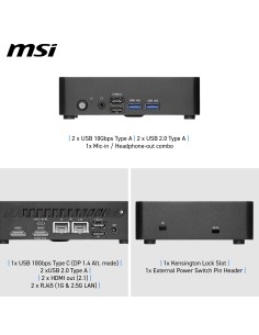 MSI Cubi NUC TWG S-006BEU USFF Nero N150 Intel SoC BGA 1264 3,6 GHz 2