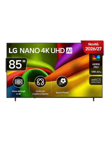 LG NANO 4K UHD AI 85 SMART TV FHD 2,16 m (85") 4K Ultra HD Wi-Fi Nero