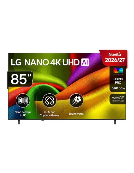 LG NANO 4K UHD AI 85 SMART TV FHD 2,16 m (85") 4K Ultra HD Wi-Fi Nero