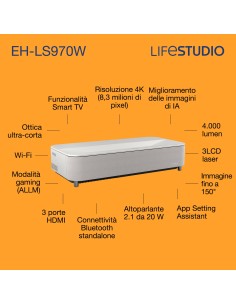 Epson Lifestudio Grand EH-LS970W - Bianco diamante