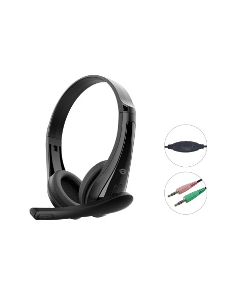 Conceptronic POLONA06B3T cuffia e auricolare Cablato A Padiglione Musica e Chiamate Nero