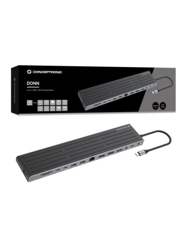 Conceptronic DONN32BD docking station per dispositivo mobile Tablet Smartphone Laptop Nero