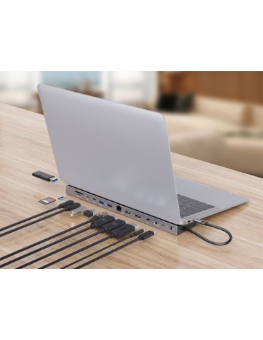 Conceptronic DONN32BD docking station per dispositivo mobile Tablet Smartphone Laptop Nero