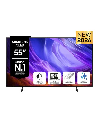 Samsung OLED AI TV 55" QE55S85HAEXZT 4K, Processore NQ4 AI Gen2, 4K AI Upscaling, Schermo antiriflesso, OLED HDR, Motion