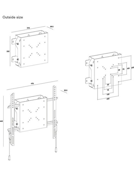Multibrackets 1831 accessorio per supporto AV Scatola per supporto AV