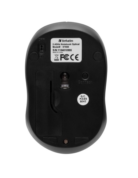 Verbatim Go Nano mouse Ufficio Ambidestro RF Wireless 1600 DPI