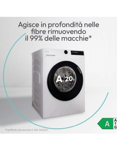 Candy ProWash 500, Lavatrice Carica Frontale 9 KG, 20% più efficente della classe A, 1400 giri, Bianco, Inverter, Vapore, 2