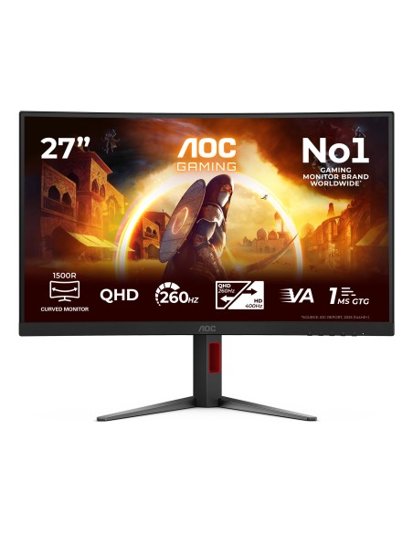 AOC G4 Gaming Monitor PC 68,6 cm (27") 2560 x 1440 Pixel Quad HD LED Nero, Rosso