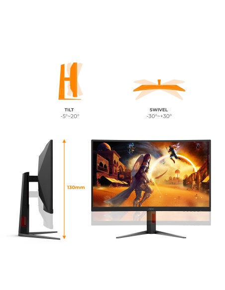 AOC G4 Gaming Monitor PC 68,6 cm (27") 2560 x 1440 Pixel Quad HD LED Nero, Rosso