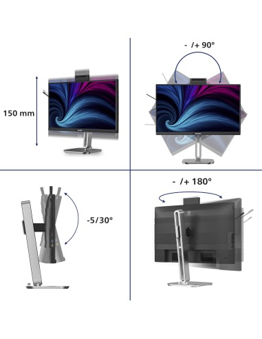 Philips Serie 4000 24B2U4301H 00 Monitor PC 60,5 cm (23.8") 1920 x 1080 Pixel Full HD LCD Grigio