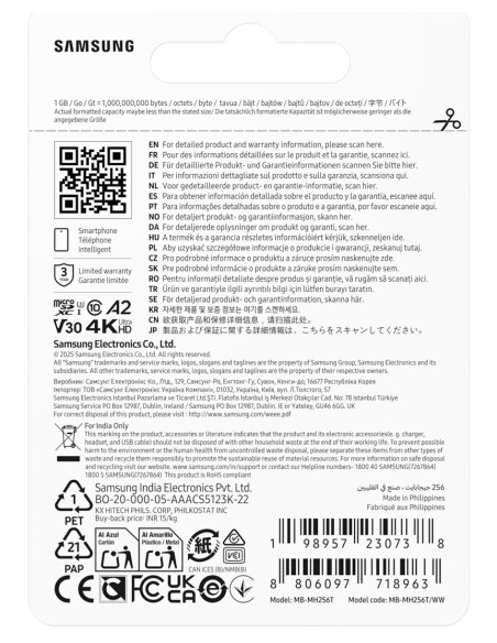 Samsung T9 microSD Card 256GB