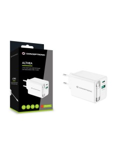 Conceptronic ALTHEA23W65 Caricabatterie per dispositivi mobili Smartphone, Tablet Bianco AC Ricarica rapida Interno 2