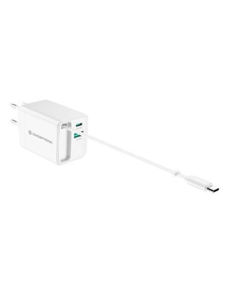 Conceptronic ALTHEA23W65 Caricabatterie per dispositivi mobili Smartphone, Tablet Bianco AC Ricarica rapida Interno