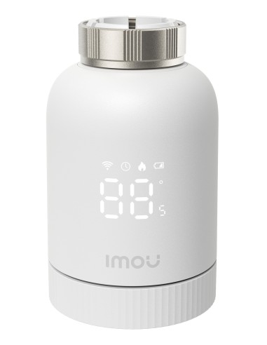Imou TRV1 Kit. Comprende hub ZG2-EU e valvola TRV1 con 6 adattatori di montaggio, rilevamento finestra aperta, protezione