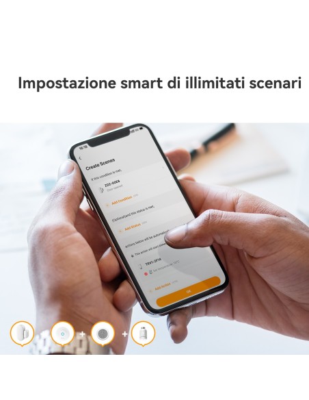Imou TRV1 Kit. Comprende hub ZG2-EU e valvola TRV1 con 6 adattatori di montaggio, rilevamento finestra aperta, protezione