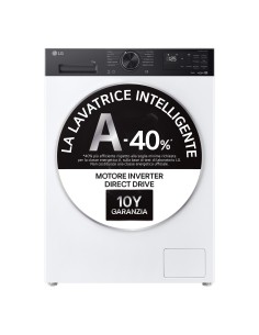 LG F4NX5011TKB Lavatrice Intelligente 11 kg Classe A-40% Bianco Nero 2