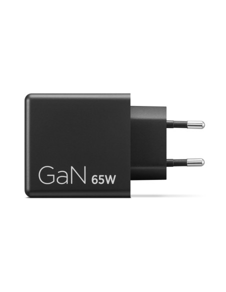 Lenovo Dual USB-C 65W GaN Charger, alimentatore compatto da muro con doppia Type-C, cavo USB-C 1,5 m incluso - ideale per