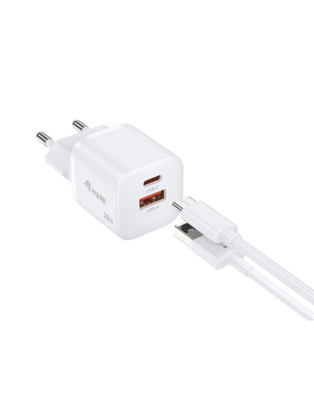 Equip 245526 Caricabatterie per dispositivi mobili Universale Bianco AC Ricarica rapida Interno