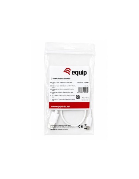 Equip 128845 cavo USB USB 2.0 0,3 m USB A USB C 0,48 Gbit s Bianco