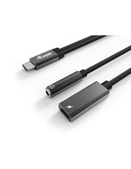 Equip 133470 USB-C USB-C   3.5mm Audio Nero