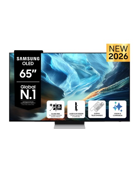 Samsung OLED AI TV 65" QE65S90HAEXZT 4K, Processore NQ4 AI Gen3, 4K AI Upscaling Pro, Glare Free, OLED HDR+, Motion Xcelerator