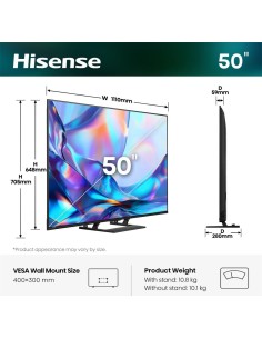 Hisense 50A79S TV 127 cm (50") 4K Ultra HD Smart TV Wi-Fi Nero 2