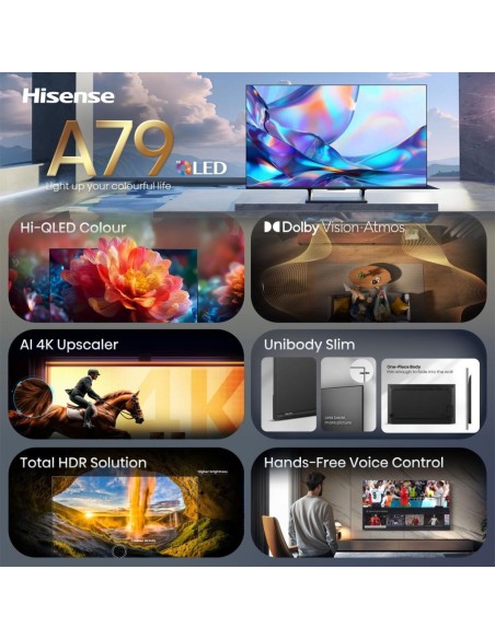 Hisense 50A79S TV 127 cm (50") 4K Ultra HD Smart TV Wi-Fi Nero