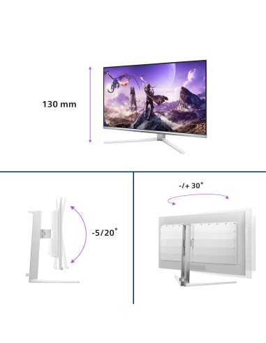 Philips Evnia 8000 32M2N8900P 00 Monitor PC 80 cm (31.5") 3840 x 2160 Pixel 4K Ultra HD QD-OLED Bianco