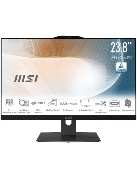 MSI Modern AM242TP 1M-2267XEU Intel Core 5 120U 60,5 cm (23.8") 1920 x 1080 Pixel PC All-in-one 8 GB DDR5-SDRAM 512 GB SSD