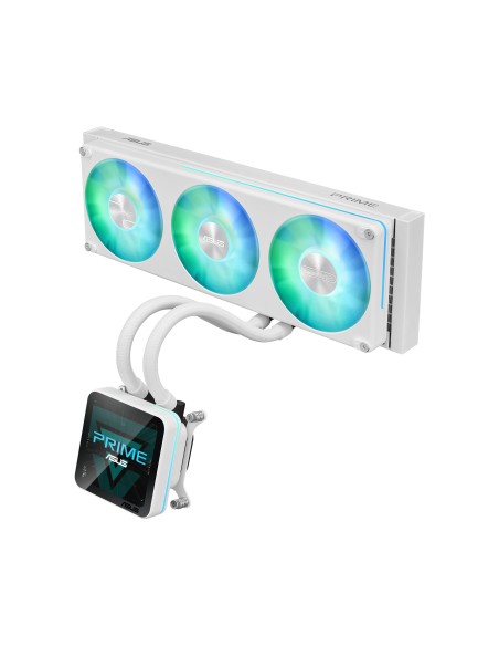 ASUS PRIME SLC II 360 ARGB LCD WHT Processore Raffreddatore di liquidi tutto in uno 12 cm Bianco 1 pz