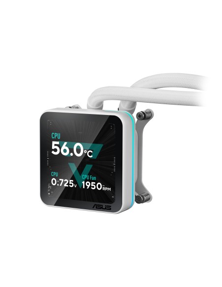 ASUS PRIME SLC II 360 ARGB LCD WHT Processore Raffreddatore di liquidi tutto in uno 12 cm Bianco 1 pz