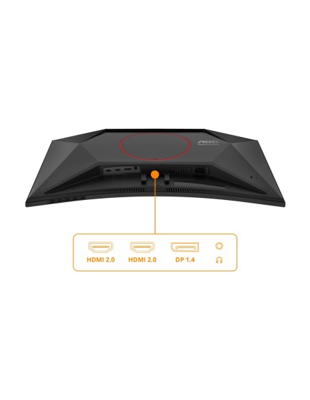 AOC G4 CQ27G4ZE Monitor PC 68,6 cm (27") 2560 x 1440 Pixel Quad HD LCD Nero, Rosso