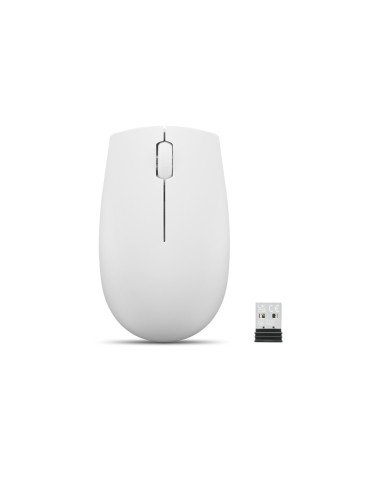 Lenovo Mouse wireless 300 compatto (Grigio Cloud)