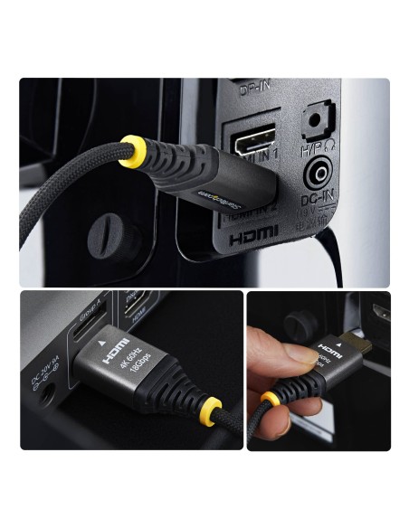 StarTech.com Cavo HDMI High Speed Premium Certificato da 3 m, Ultra Flessibile, 4K 60Hz 1440p 144Hz, HDR10 ARC, 18Gbps, Cavo