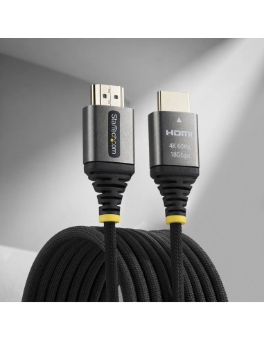 StarTech.com Cavo HDMI High Speed Premium Certificato da 3 m, Ultra Flessibile, 4K 60Hz 1440p 144Hz, HDR10 ARC, 18Gbps, Cavo
