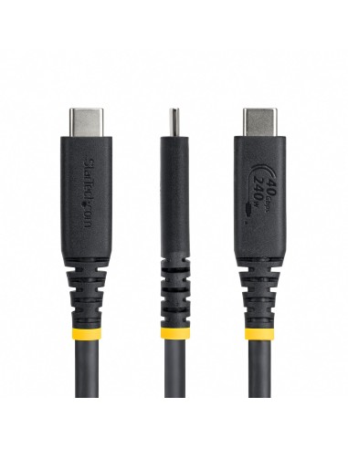 StarTech.com Cavo USB4 da 1m, 40 Gbps, Cavo USB-C certificato USB-IF, 240W PD, 8K 60Hz   4K 240 Hz DP2.1 DP40, Rivestimento in