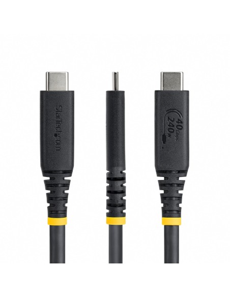StarTech.com Cavo USB4 da 1m, 40 Gbps, Cavo USB-C certificato USB-IF, 240W PD, 8K 60Hz   4K 240 Hz DP2.1 DP40, Rivestimento in