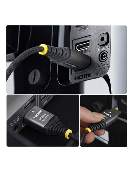 StarTech.com Cavo HDMI High Speed Premium Certificato da 1 m, Ultra Flessibile, 4K 60Hz 1440p 144Hz, HDR10 ARC, 18Gbps, Cavo