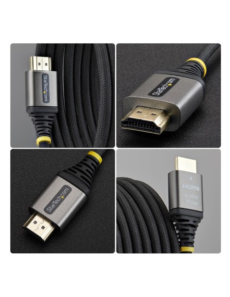 StarTech.com Cavo HDMI High Speed Premium Certificato da 1 m, Ultra Flessibile, 4K 60Hz 1440p 144Hz, HDR10 ARC, 18Gbps, Cavo