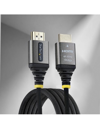 StarTech.com Cavo HDMI High Speed Premium Certificato da 1 m, Ultra Flessibile, 4K 60Hz 1440p 144Hz, HDR10 ARC, 18Gbps, Cavo
