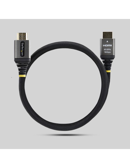 StarTech.com Cavo HDMI High Speed Premium Certificato da 1 m, Ultra Flessibile, 4K 60Hz 1440p 144Hz, HDR10 ARC, 18Gbps, Cavo