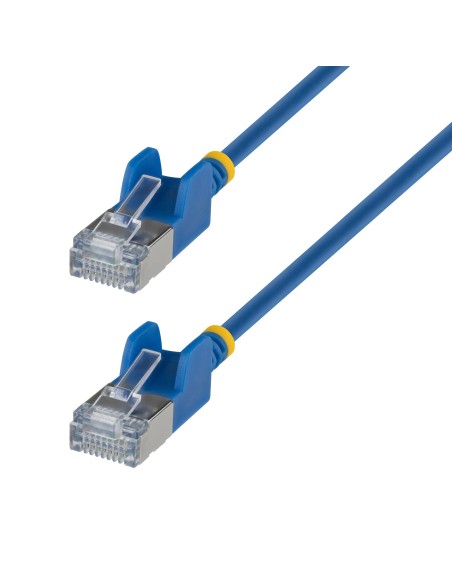 StarTech.com Cavo Ethernet CAT6a Ultra Sottile da 1,5 m Blu, Snagless, FTP in Rame Puro 34AWG, Cavo Patch RJ45 Sottile, Testato