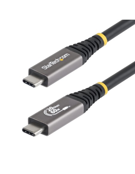 StarTech.com Cavo USB4 da 3m, Cavo USB-C Certificato USB-IF, 20 Gbps, PD 60W, DP 2.1 4K 120Hz, Cavetto Tipo-C con guaina in