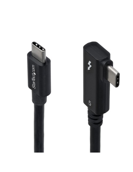 StarTech.com Cavo Thunderbolt 5 ad angolo retto da 80 cm, 80 Gbps (fino a 120 Gbps), PD 240 W, 8K 60Hz, Cavo Thunderbolt