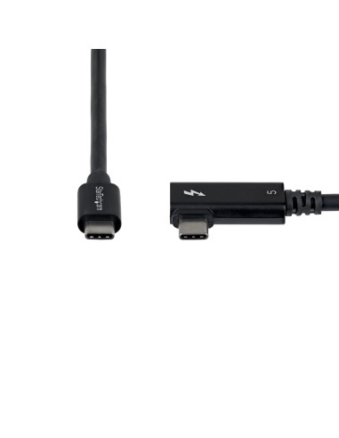 StarTech.com Cavo Thunderbolt 5 ad angolo retto da 80 cm, 80 Gbps (fino a 120 Gbps), PD 240 W, 8K 60Hz, Cavo Thunderbolt